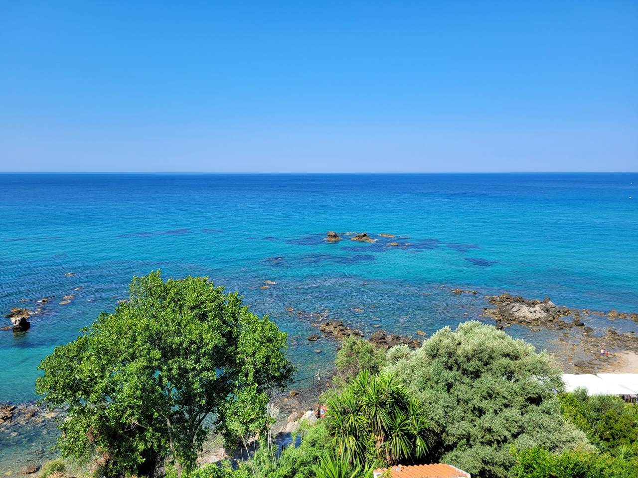 Korfu, Blick aufs Meer